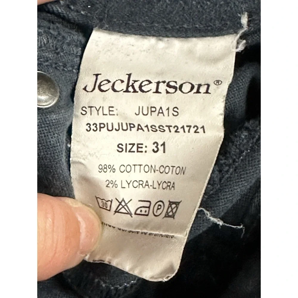 JECKERSON Men's Jeans Blue Patina  Cotton Stretch  Made In ITALY Size 31
